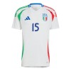 Virallinen Fanipaita Italia Giorgio Scalvini 15 Vieraspelipaita Euro 2024 - Miesten